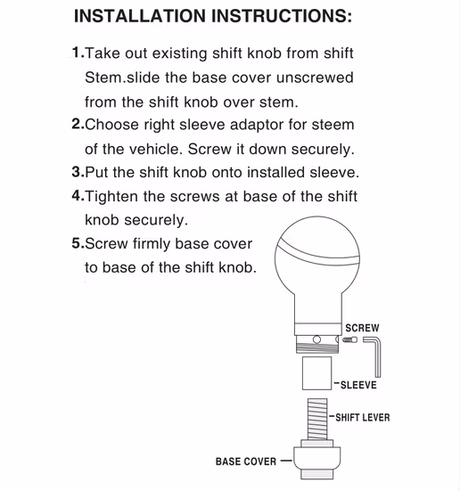 Car Gear Shift Knob for Automatic